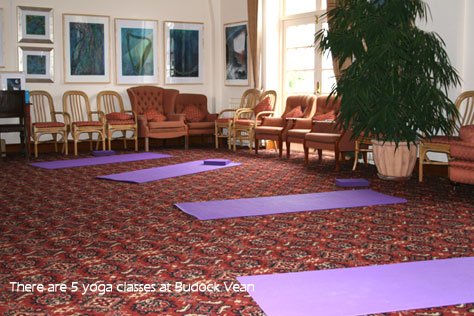 Yoga in the Helford Suite Budock Vean Cornwall